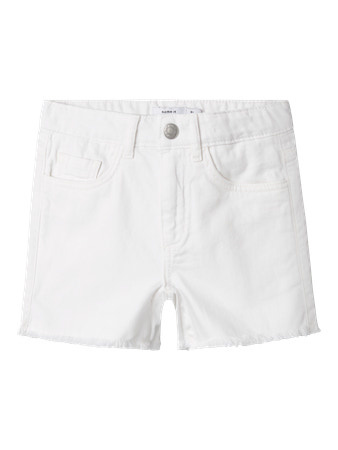 Name it zomer short meisjes - wit - NkfRose - mom fit