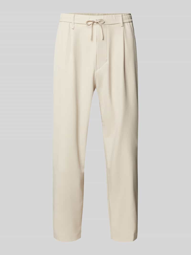 BOSS GREEN Geweven broek T_Convert-Pleat met trekkoord en merklabel