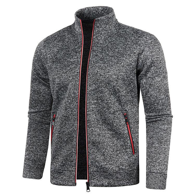 Casual Fashion S Heren Cardigan Rits Hoodies Zwart Groen Grijs Contrasterende Kleuren Jassen Mode Casual Hoge Stand Sweatshirts Jassen Sportkleding Yasheng S zwart