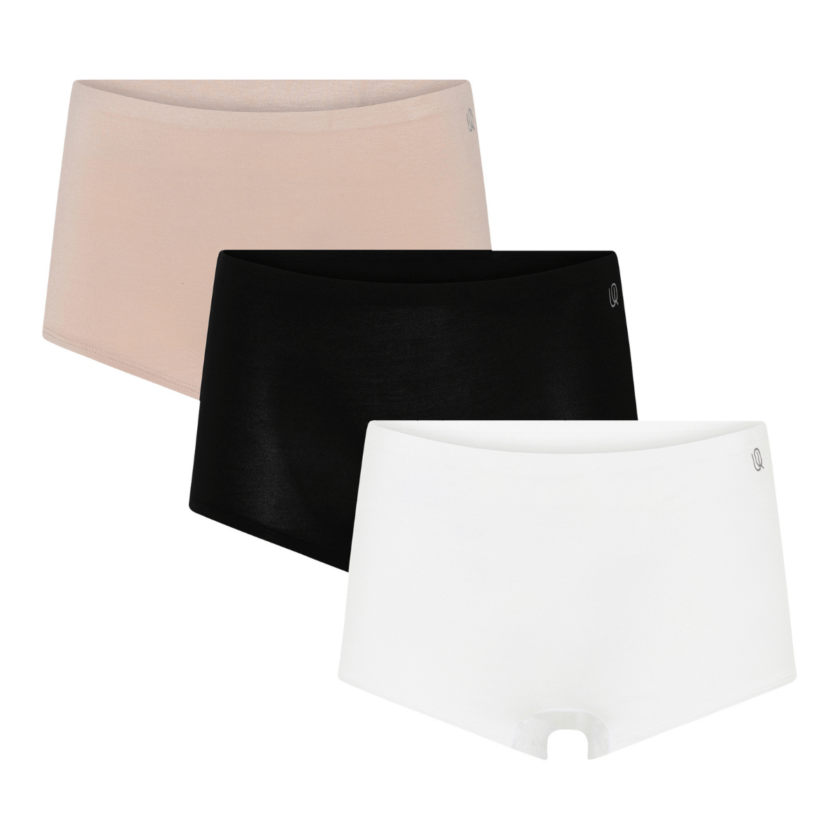 Urban Quest 3-Pack Women Bamboo Shorts hipster slip, multicolour