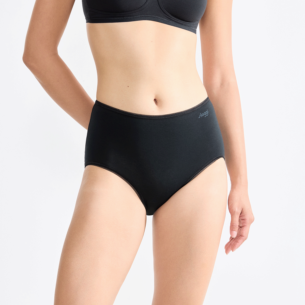 Sloggi Pure Comfort 2P midi slip, zwart