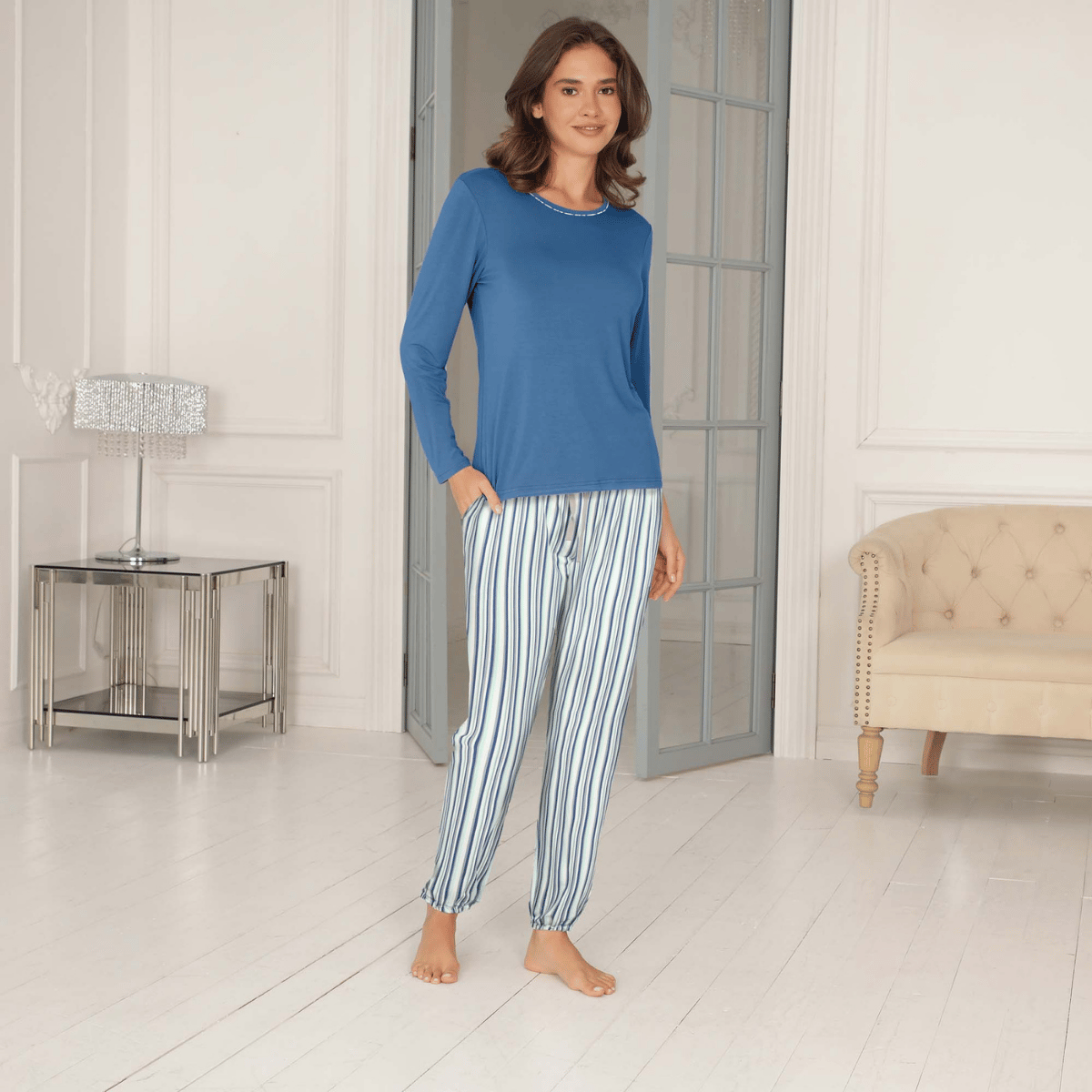 Lady Avenue Bamboe pyjama's, multicolour