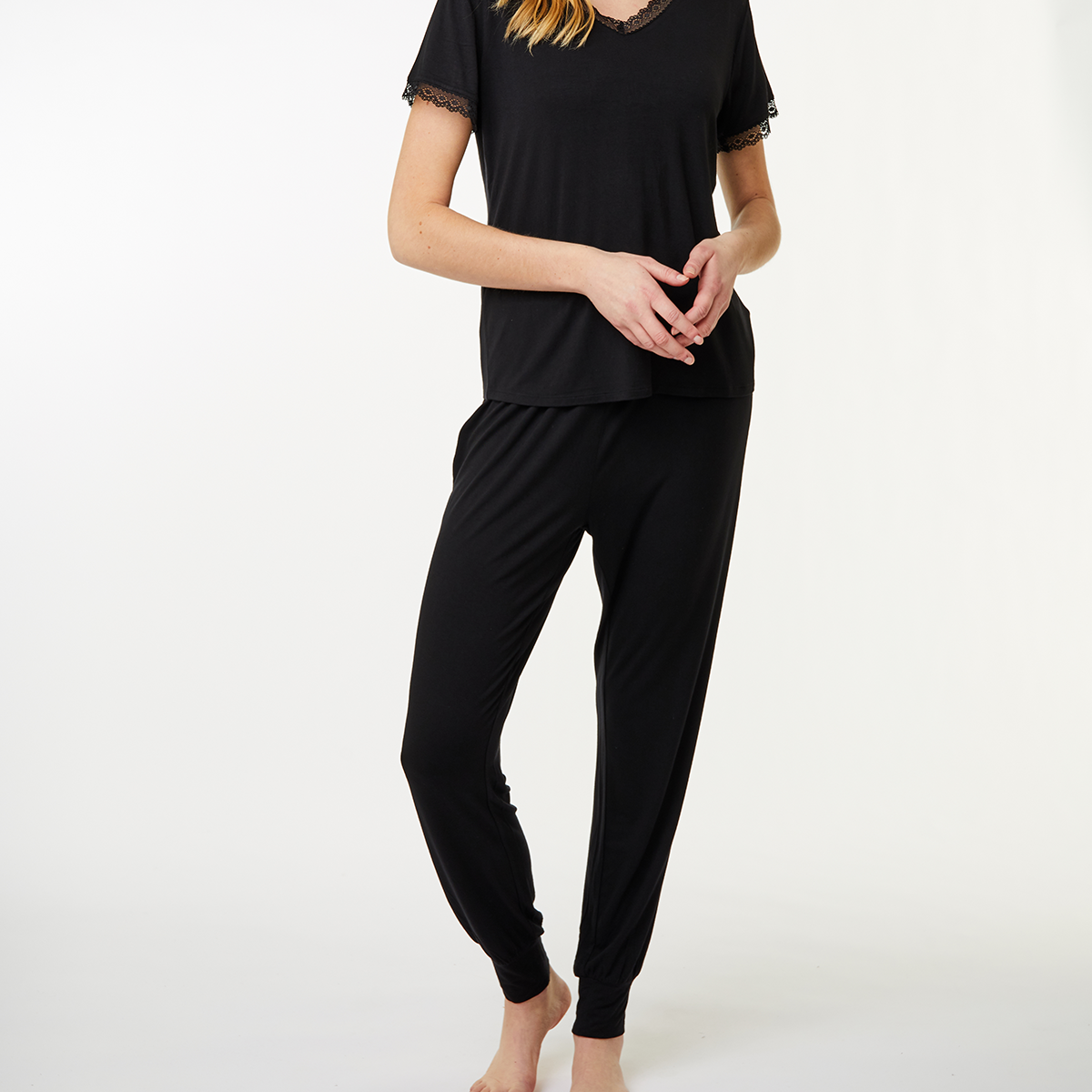 CCDK Johanne pyjamabroek, zwart