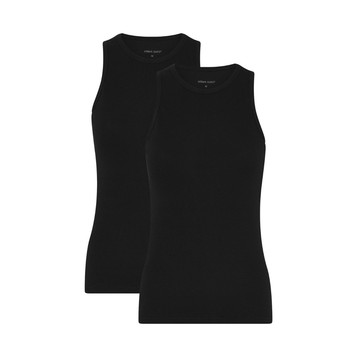 Urban Quest 2-Pack Women Bamboo Tank top, zwart