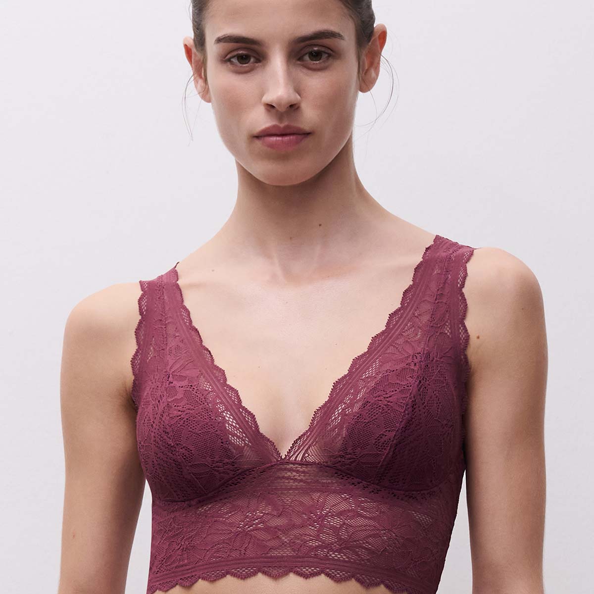 Chantelle Easyfeel Floral Touch BH zonder beugel, rood