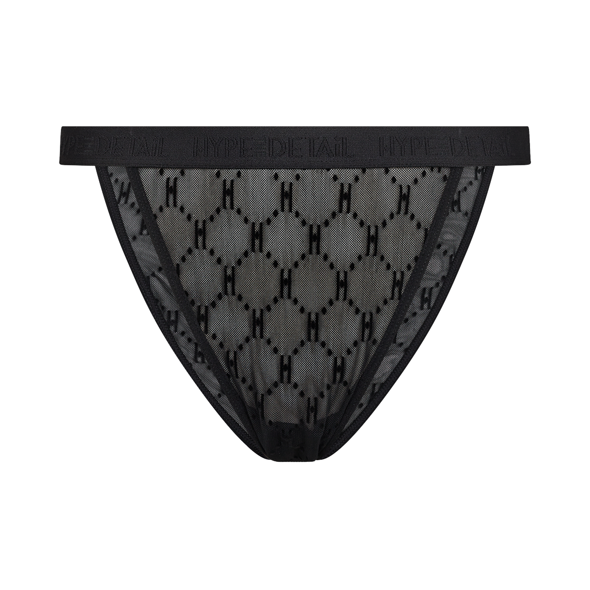 Hype The Detail Mesh brazilian slip, zwart