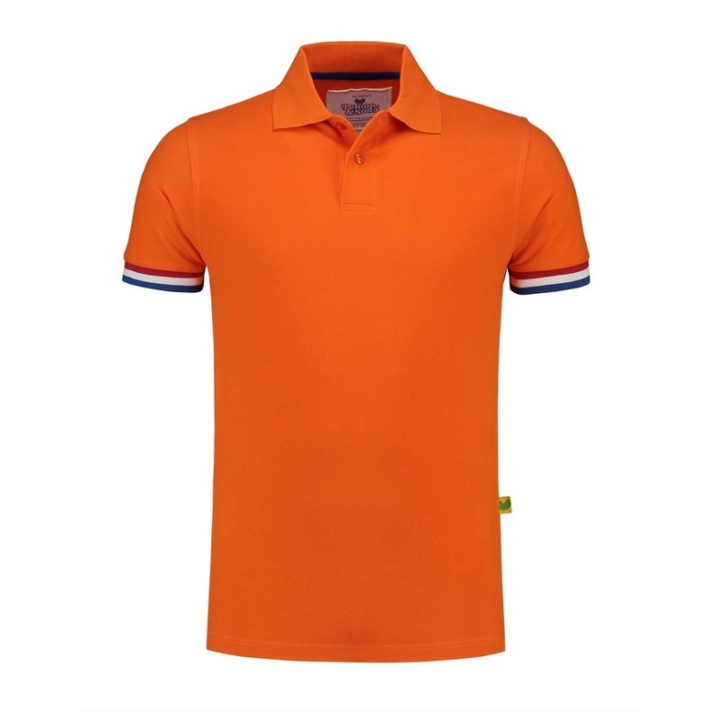 Lemon & Soda oranje polo - grote maten - heren - shirt holland - slim fit (60) -