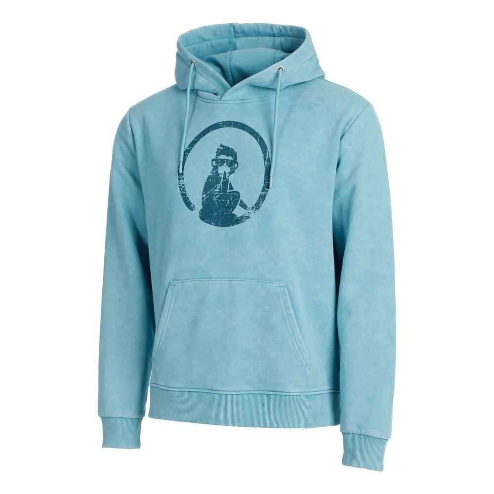 Quiet Please Create Washed Out Loose Fit Sweater Met Capuchon Heren