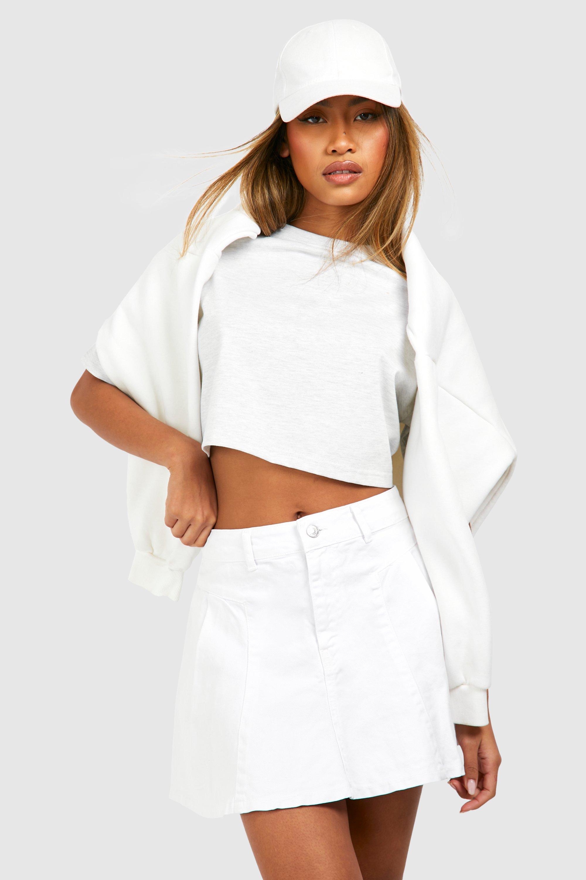Boohoo Geplooide Tennis Rok, White