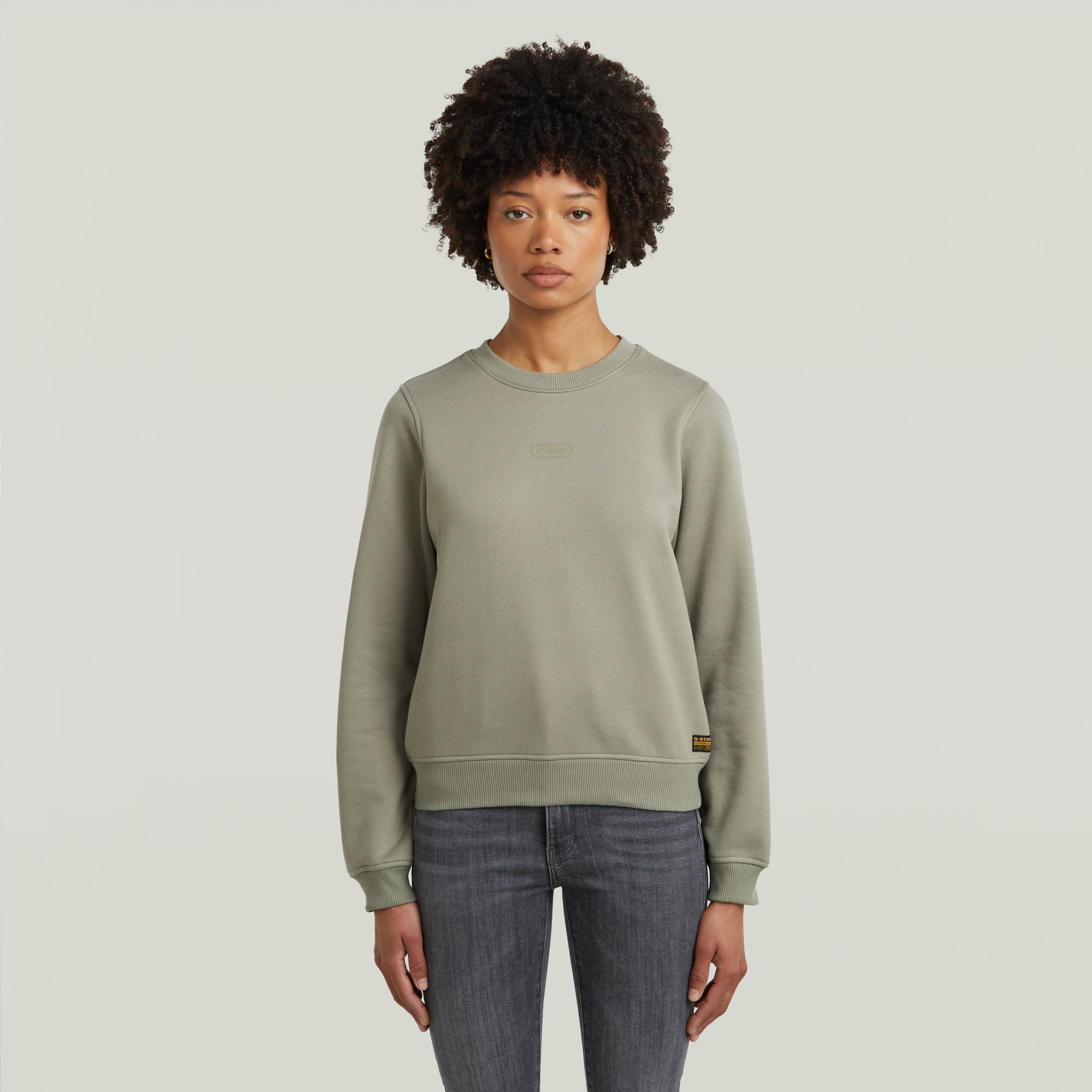 G-Star RAW Center Chest Logo Crew Sweater - Groen - Dames