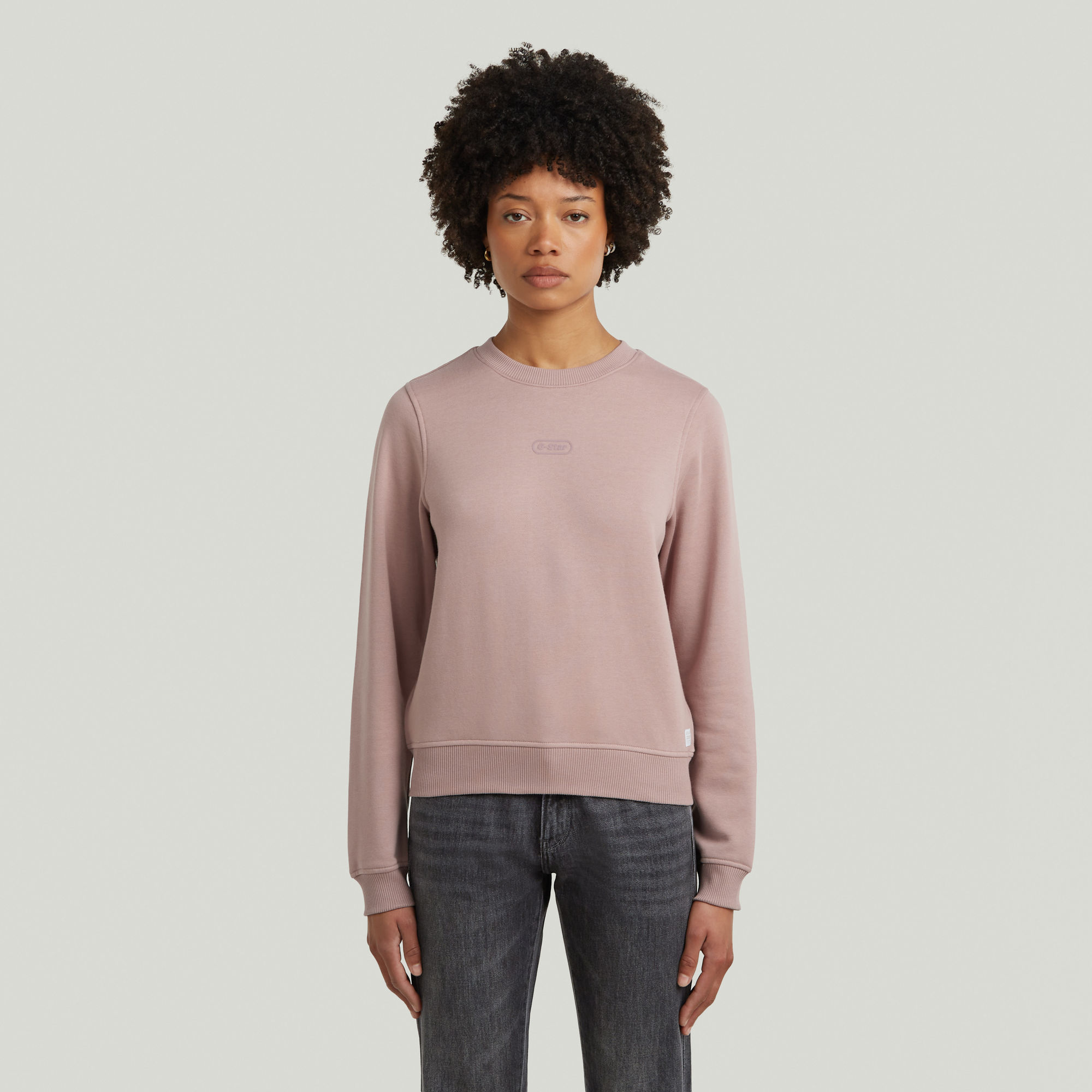 G-Star RAW Center Chest Logo Crew Sweater - Roze - Dames