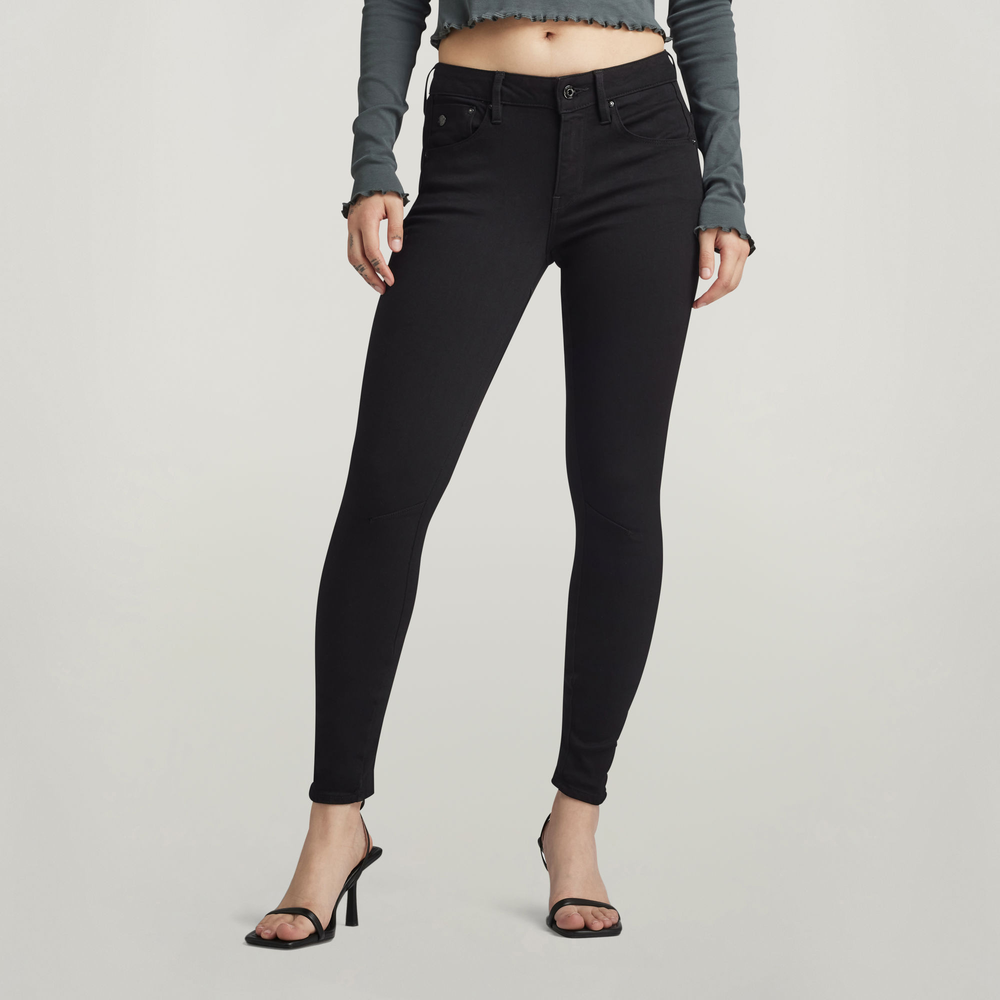 G-Star RAW Arc 3D Mid Skinny Jeans - Zwart - Dames