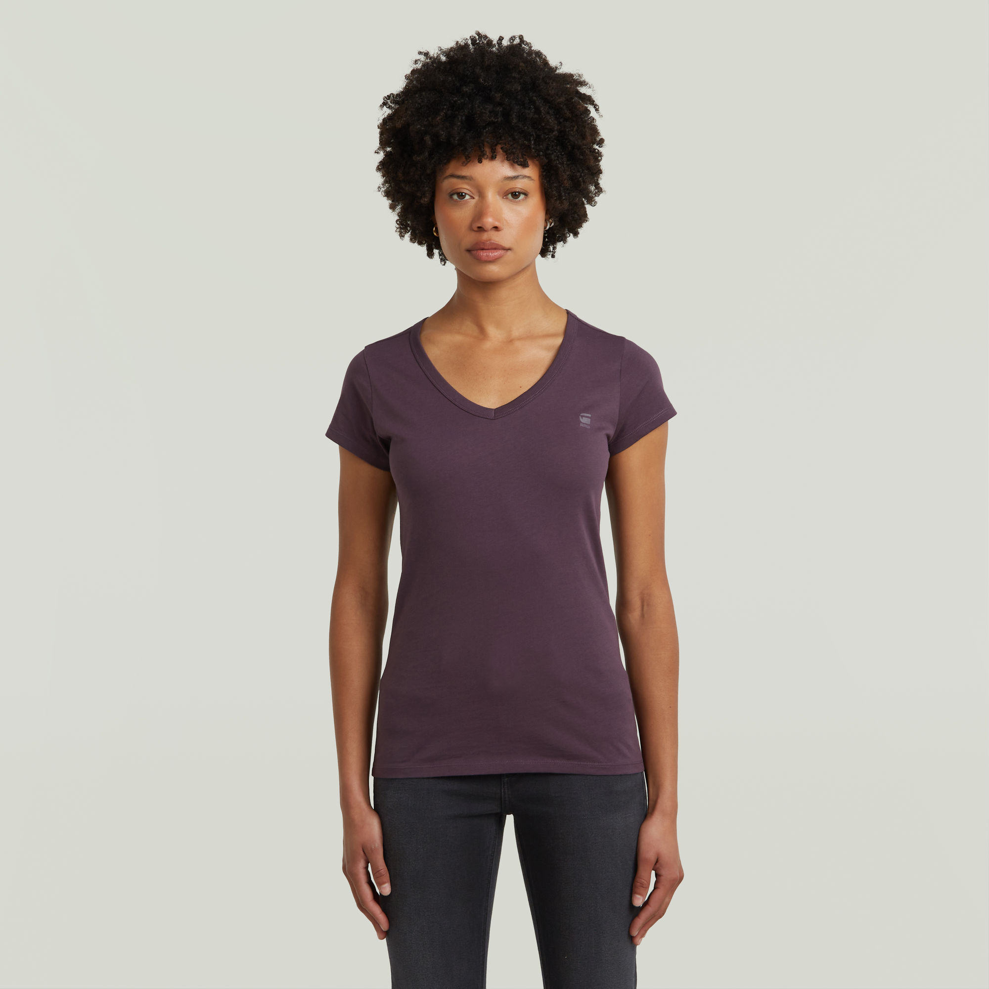 G-Star RAW Slim V T-Shirt - Paars - Dames