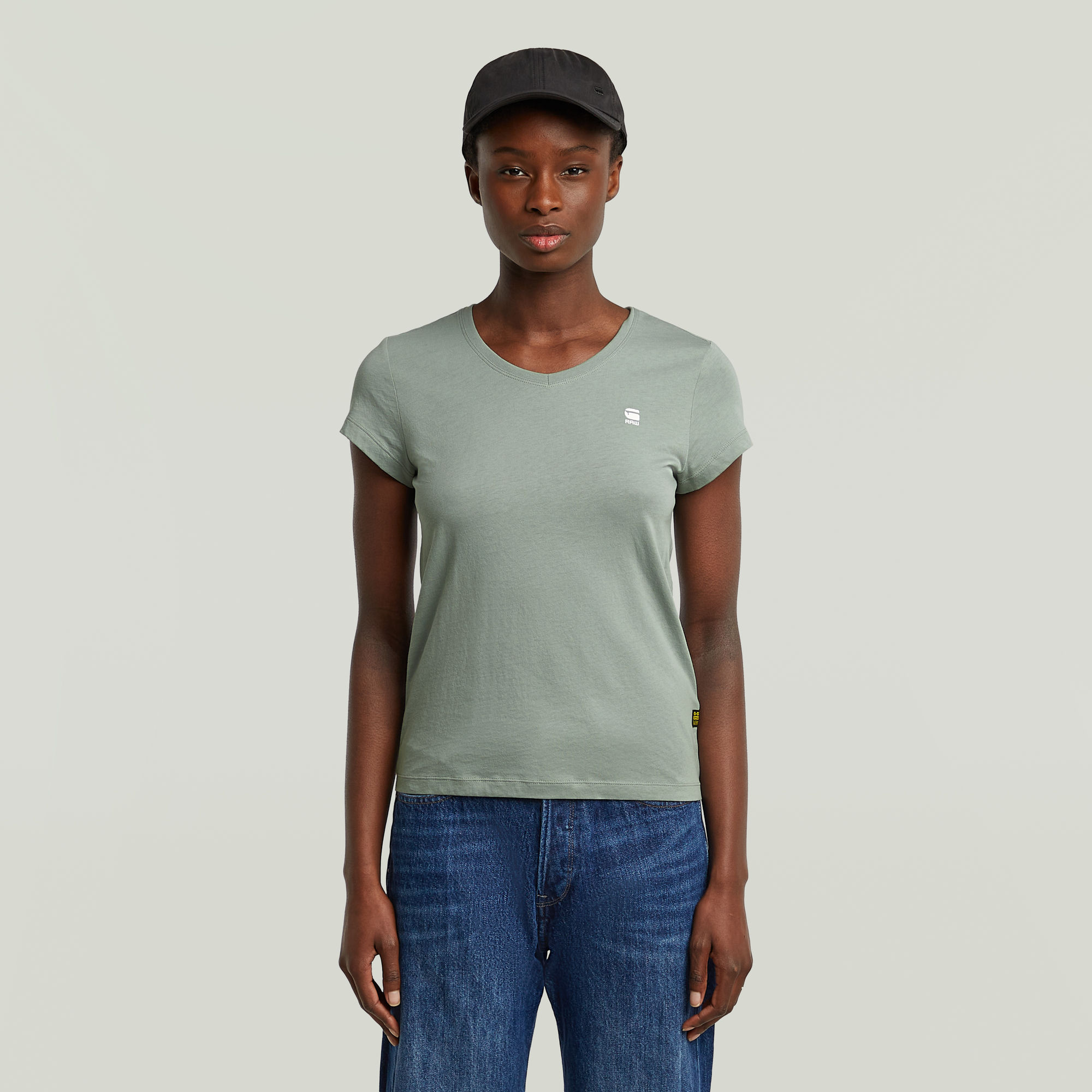 G-Star RAW Eyben Slim 2.0 V-Hals Top - Lichtblauw - Dames