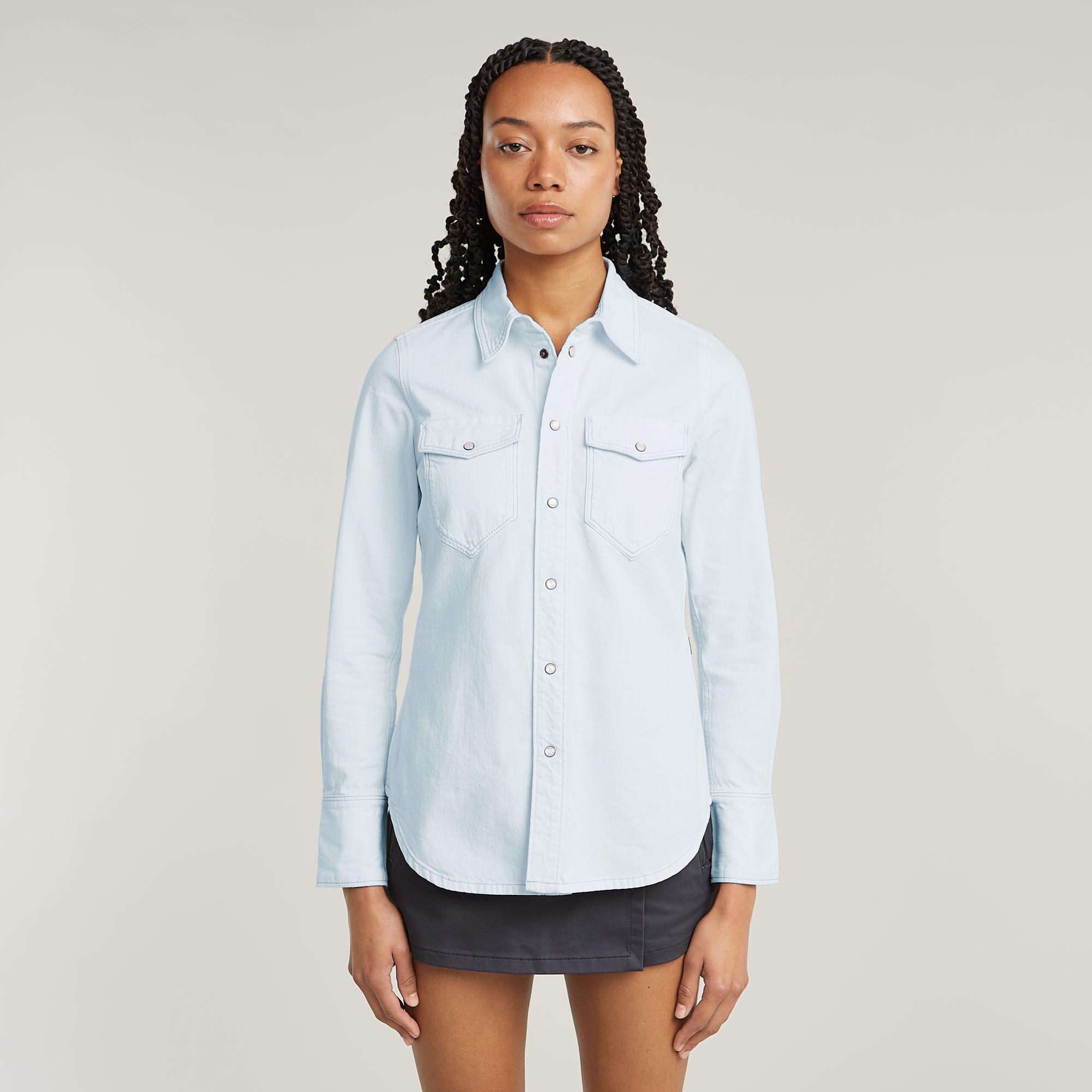 G-Star RAW Slim Western Shirt - Lichtblauw - Dames