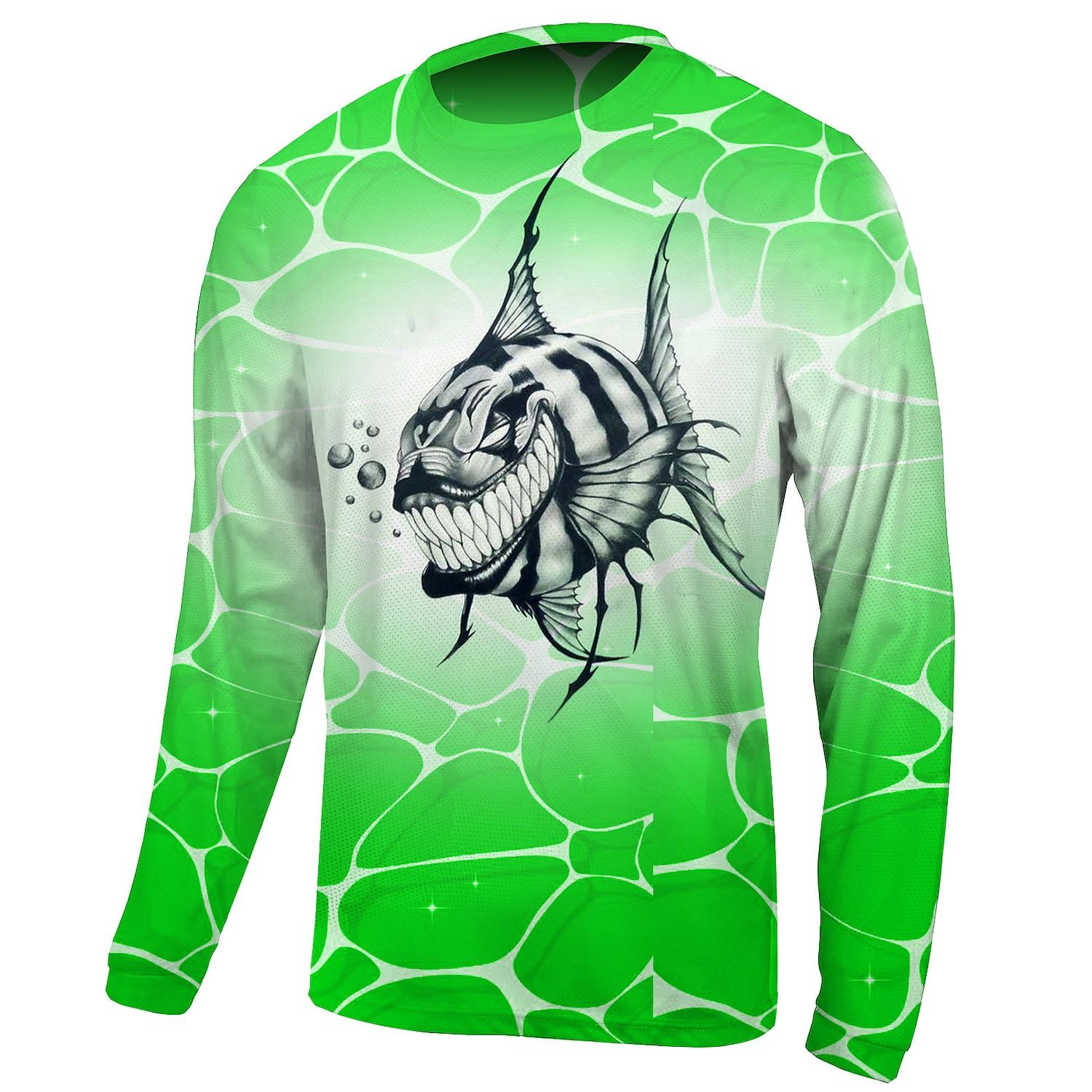 Bobby 2 Heren Visshirt Outdoor Lange Mouw UV Bescherming Ademend Sneldrogend Lichtgewicht Zweet Afvoerende Tops Lente Zomer Vissen L