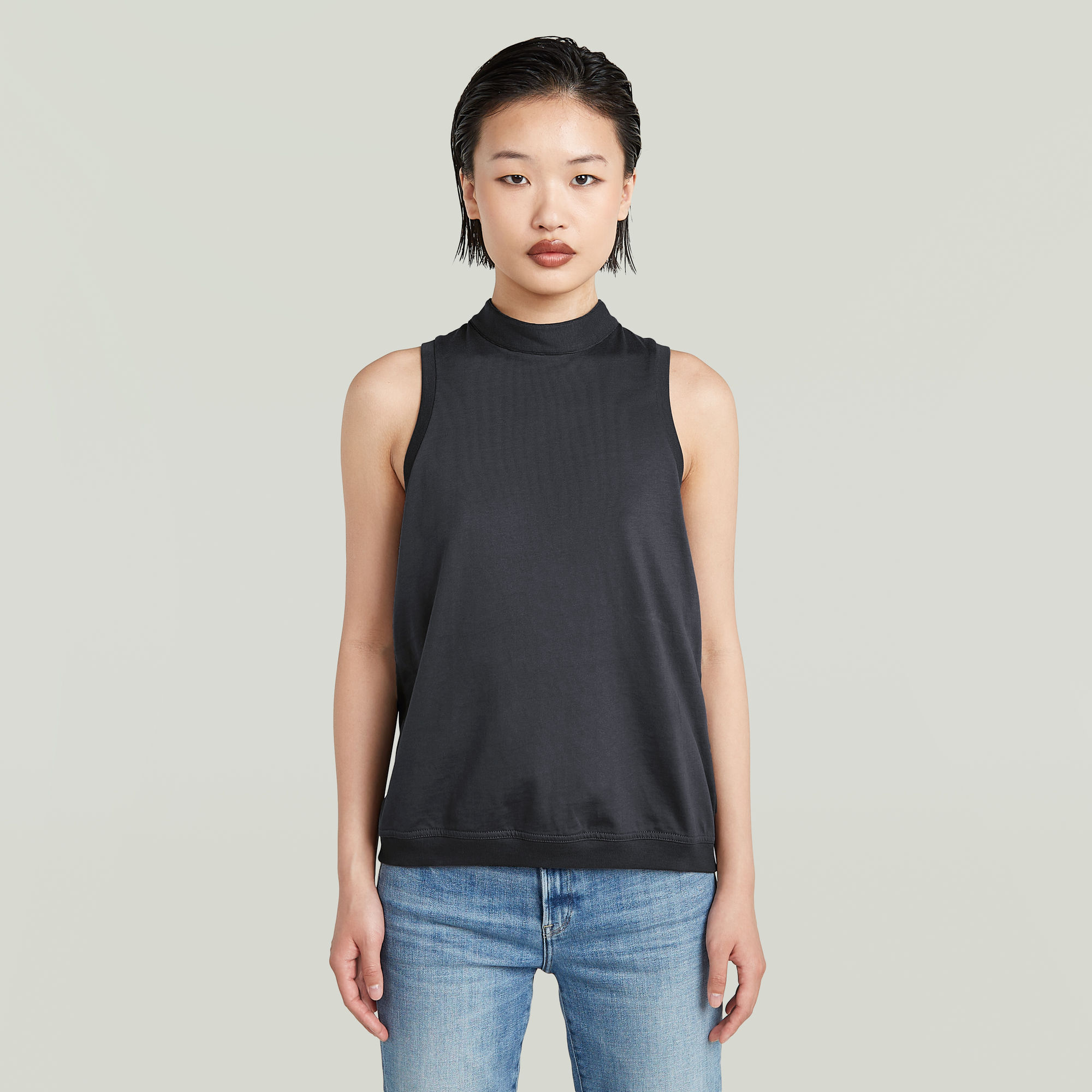 G-Star RAW Open Back Knit Tanktop - Grijs - Dames