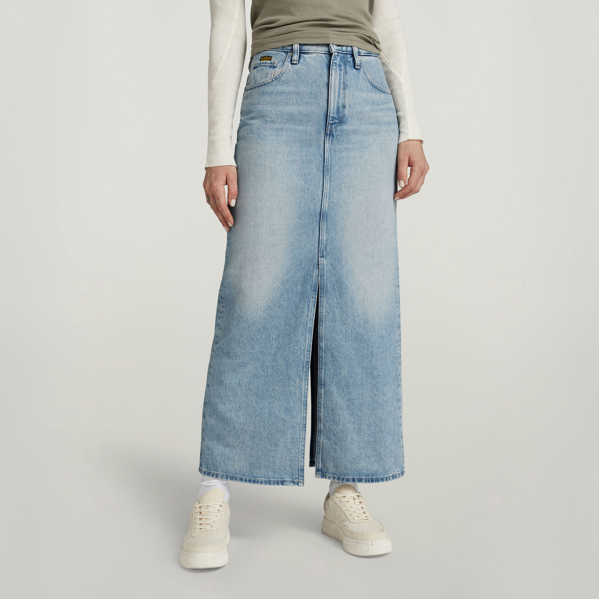 G-Star RAW Viktoria Lange Rok - Lichtblauw - Dames