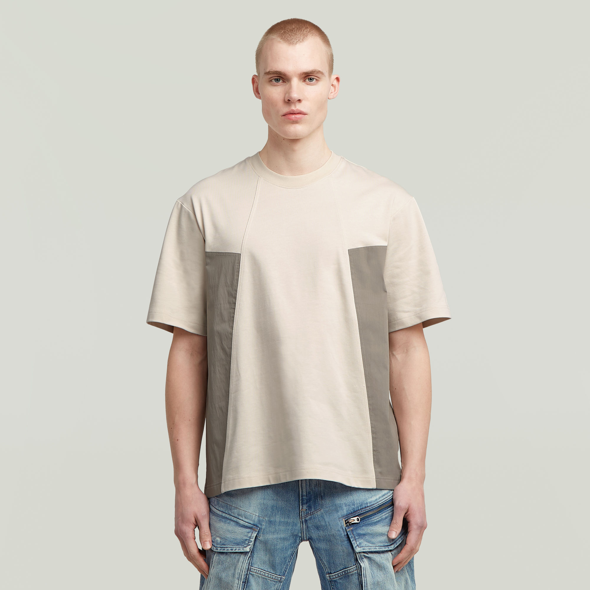 G-Star RAW A-Line Woven Mix Boxy T-shirt - Wit - Heren