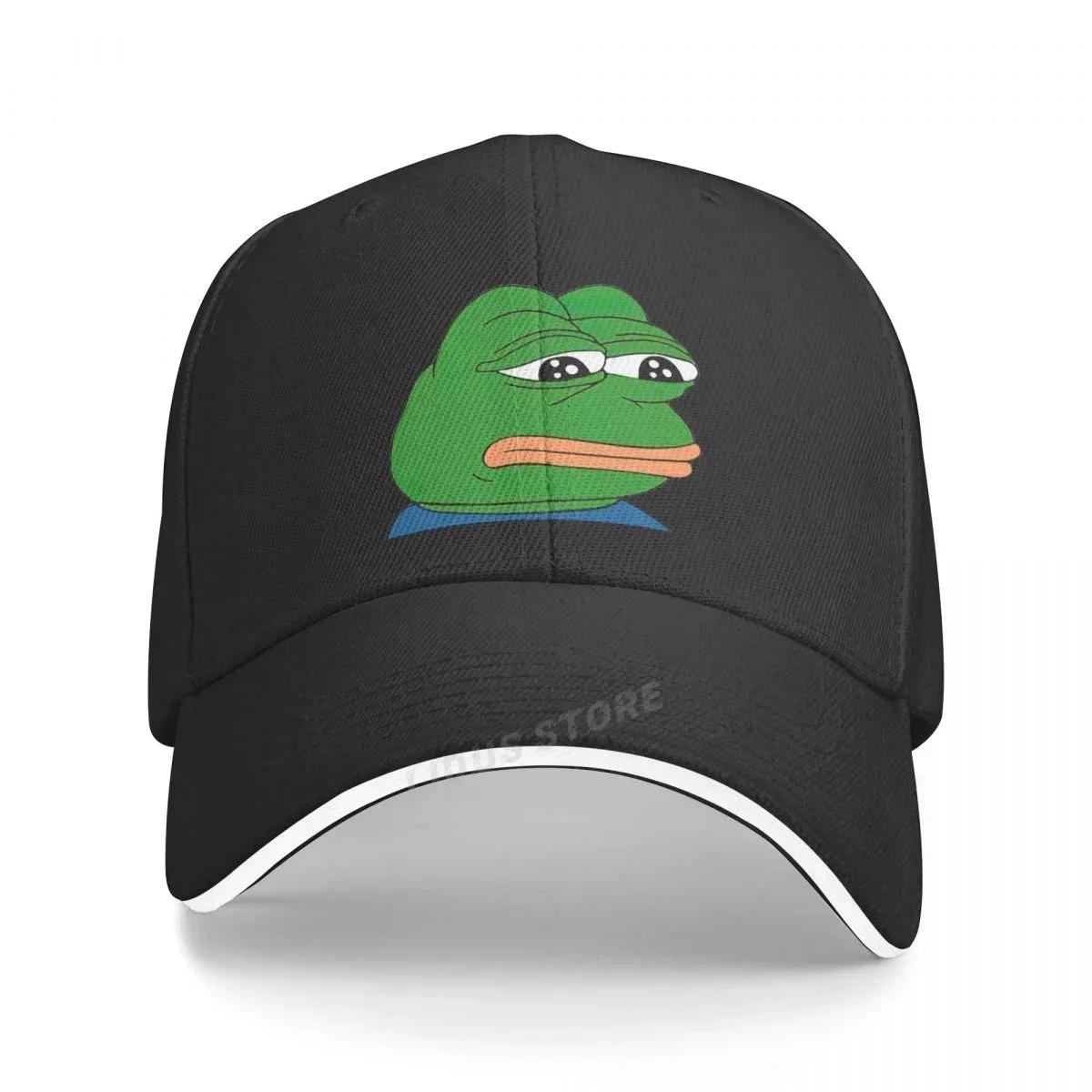Beautiful and excellent quality Mode Heren Sad Frog Baseball Cap Outdoor Verstelbare Dad Hat Heren Zomer Snapback Hoeden Sad Frog Sport Golf Cap Gorra Adjustable marineblauwe kleur