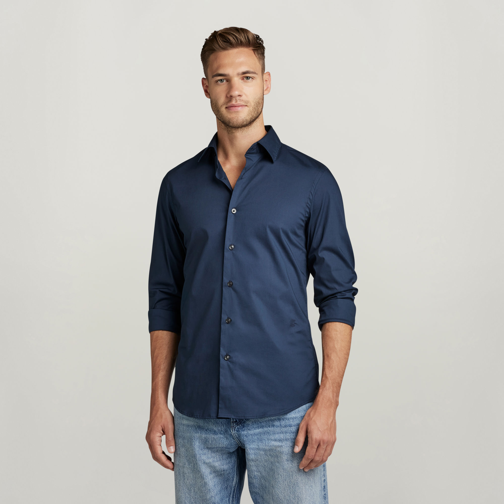 G-Star RAW Slim Shirt - Donkerblauw - Heren