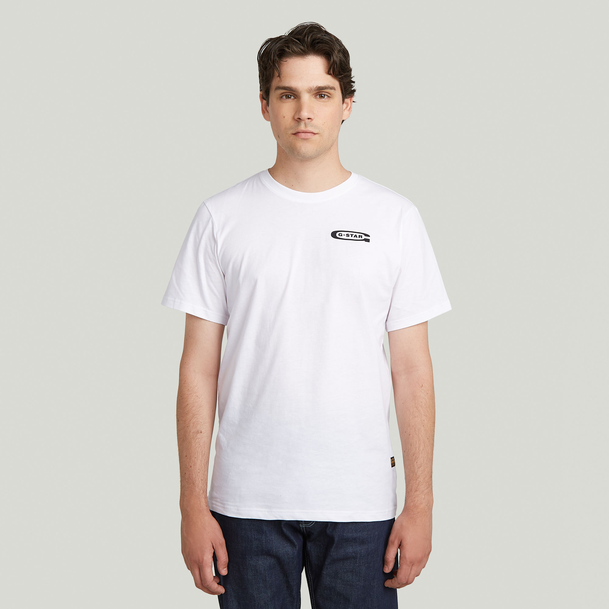G-Star RAW Old Skool Slim T-Shirt - Wit - Heren