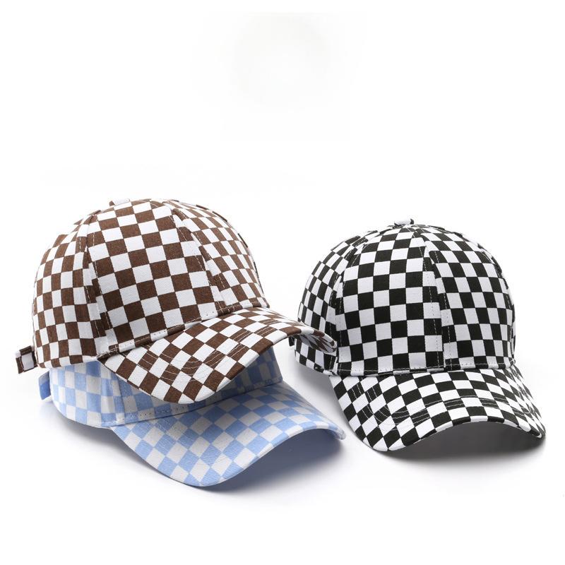 Bull Hat Herfst en winter Koreaanse versie van Japanse ruitjes baseballpet outdoor sporten dames zonnebrand zonnehoed heren tide hoed Adjustable zwart