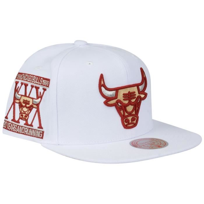 59caps Casquette Snapback MITCHELL & NESS Chicago Bulls - Blanc - Homme - Sportswear