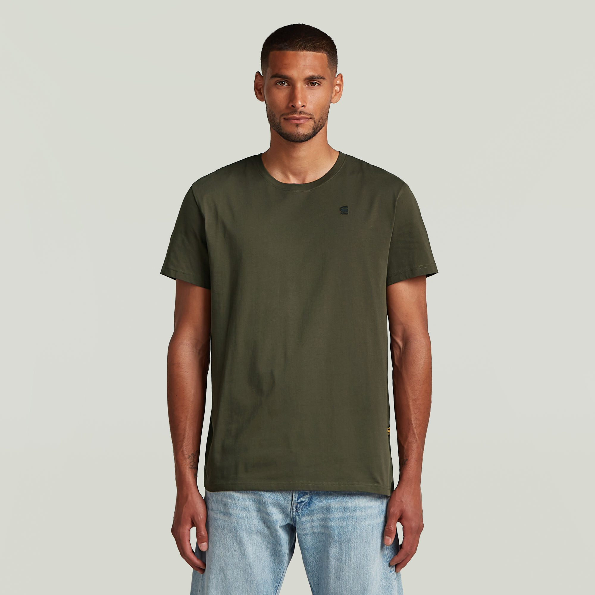 G-Star RAW Base-s Ribbed T-shirt - Grijs - Heren