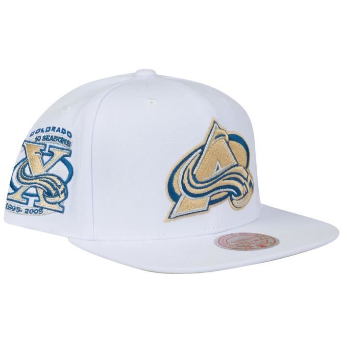 59caps Casquette mitchell & ness snapback winter white colorado avalanche - homme - blanc - polyester