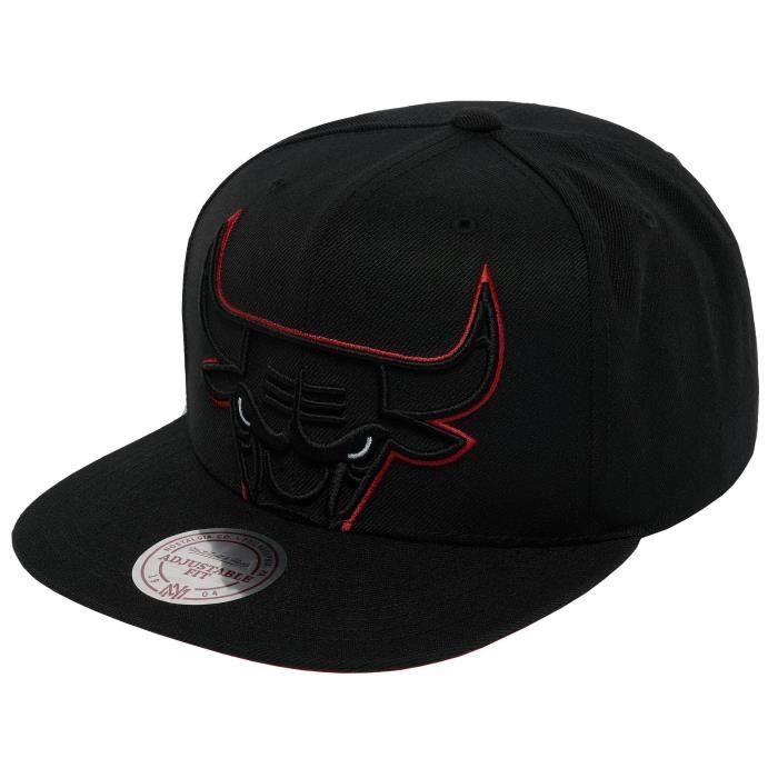 59caps Casquette Snapback - Mitchell & Ness - Chicago Bulls - Noir - Ajustable - Urbain
