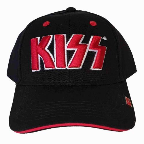 Kiss Unisex volwassen logo honkbalpet One Size zwart
