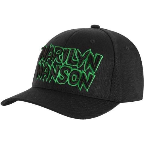 Pertemba FR - Apparel Marilyn Manson Unisex honkbalpet met logo voor volwassenen One Size groen/zwart