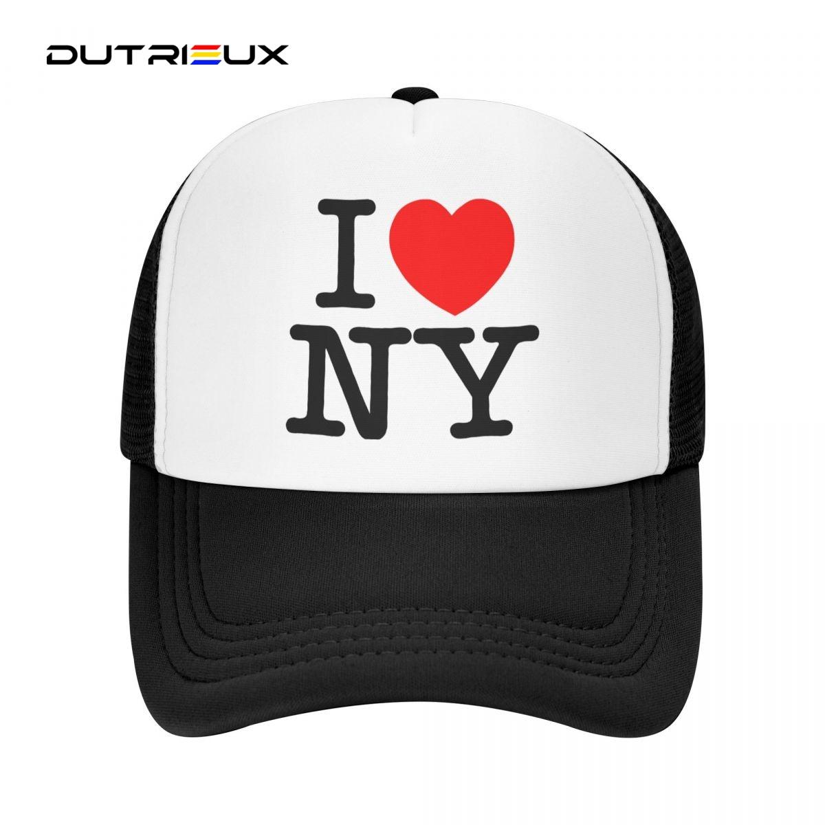 91530102MAC1XWP06K I Love NY New York Unisex Cap Casual Plain Baseball Cap Verstelbare Snapback Trucker Hoeden Voor Vrouwen Unisex Adjustable