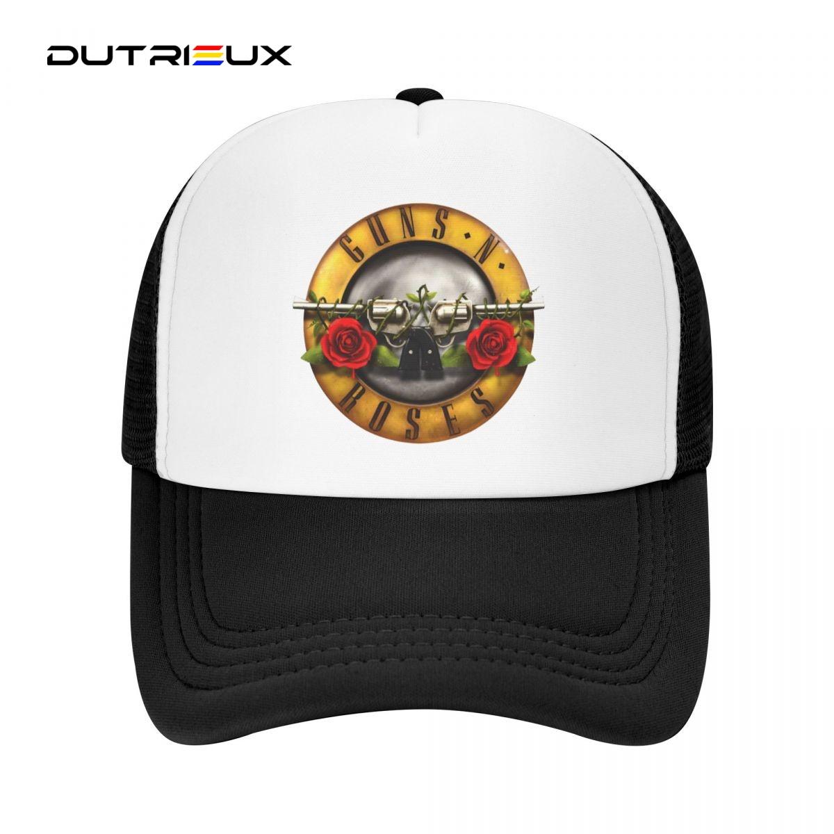 91530102MAC1XWP06K Guns N Roses Casual Plain Mesh Baseball Cap de metalen band Verstelbare Snapback Hoeden Voor Vrouwen Unisex Dad Trucker Hoeden Adjustable