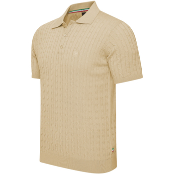 Cappuccino Italia Polo Shirt Korte Mouw  Caorle Cable Knit Polo