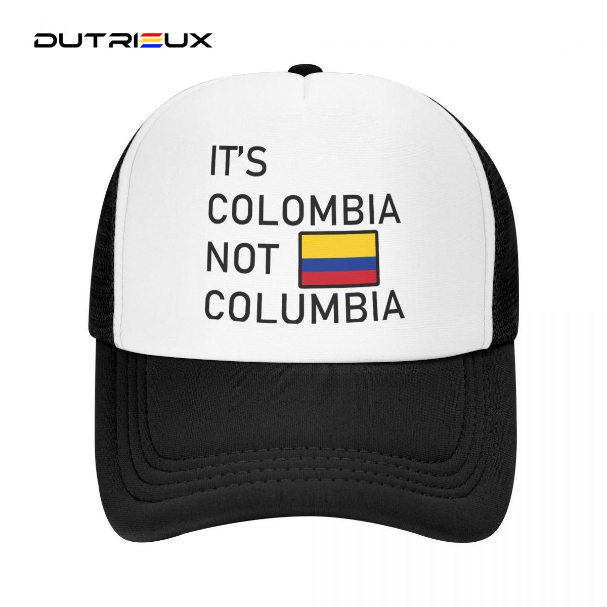 91530102MAC1XWP06K Het is Colombia Not Columbia Baseball Caps Unisex Snapback Hoeden liefhebbers Trucker Caps Dames Ademend Mesh Vizierbeenderen Adjustable