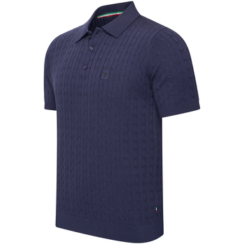 Cappuccino Italia Polo Shirt Korte Mouw  Caorle Cable Knit Polo