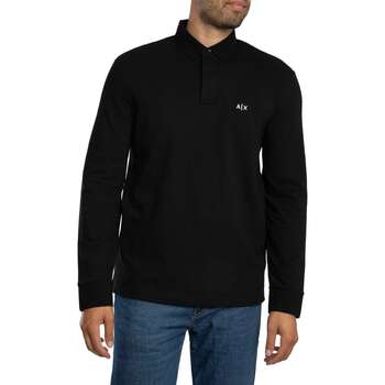 EAX Polo Shirt Lange Mouw  Geborduurd poloshirt met lange mouwen