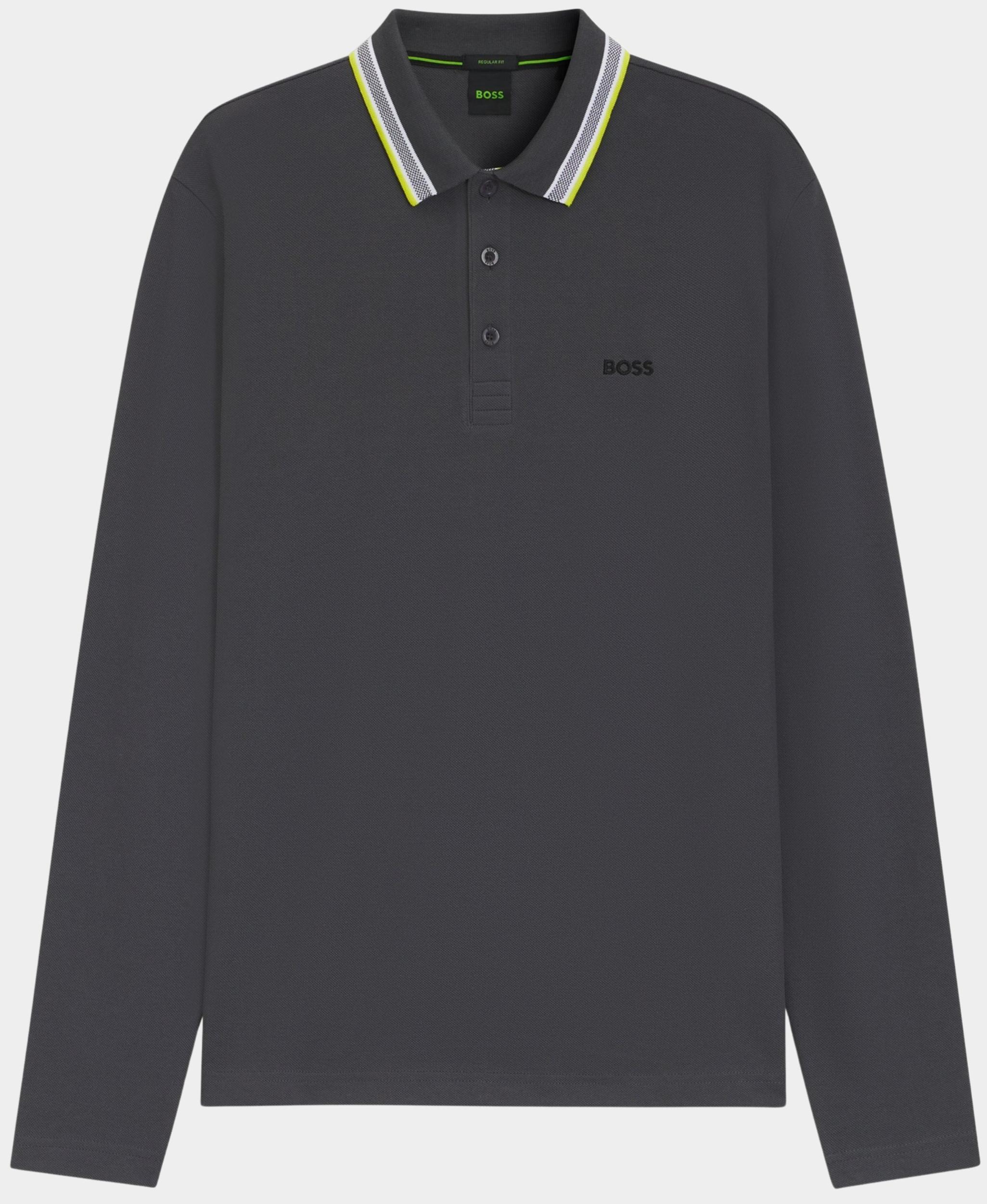 Boss Green Polo lange mouw plisy 10266738 01 50536609/029