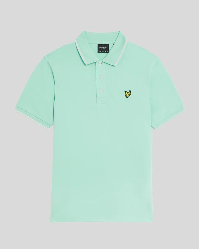 Lyle and Scott Polo stripe ss mint