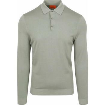 Suitable Sweater  Compact Cotton Poloshirt Lichtgroen