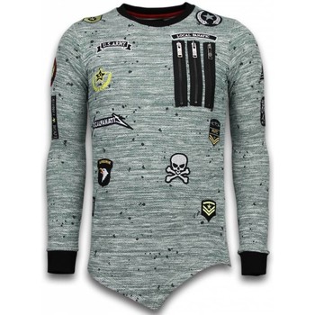 Local Fanatic Sweater  Longfit Asymric Embroidery Patches