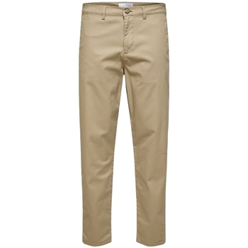 Selected Broek  Noos Slim Tape New Miles Pants - Greige