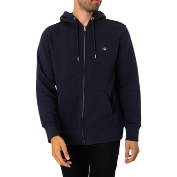 Gant Sweater  Normale Shield-hoodie met rits