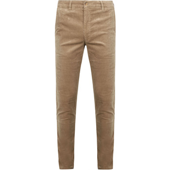 Suitable Broek  Chino Plato Corduroy Beige