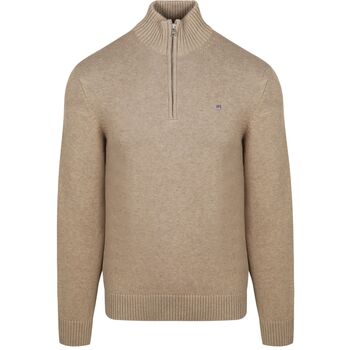 Gant Sweater  Half Zip Pullover Beige