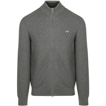 Gant Sweater  Vest Texture Grijs