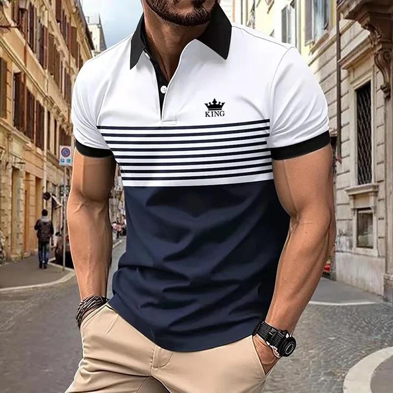 Haojun 2024 Business Summer Classic Polo's voor heren, poloshirt met korte mouwen 3XL groen