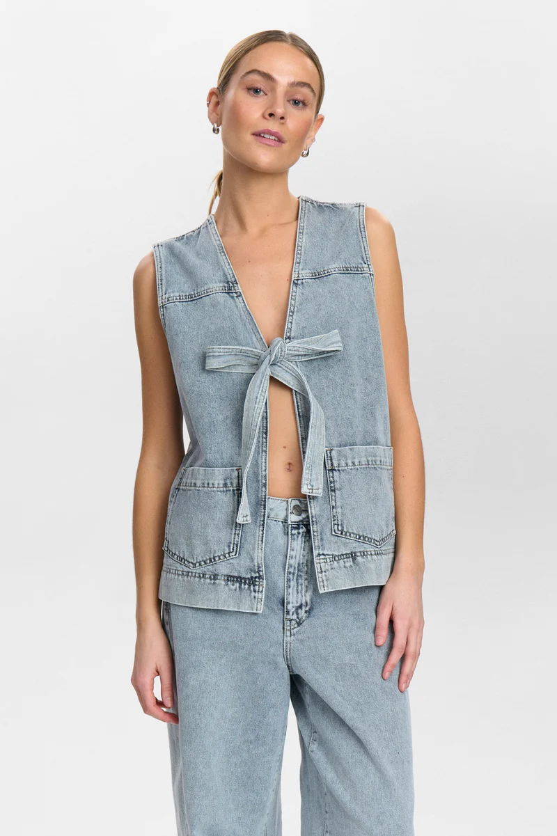 Nümph Nubrooklyn vest 705654 light blue bleach